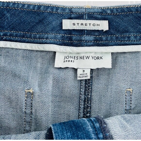 Jones‎ New York Sport Stretch Denim Cargo Skirt Size 8 Y2k - Picture 2 of 5